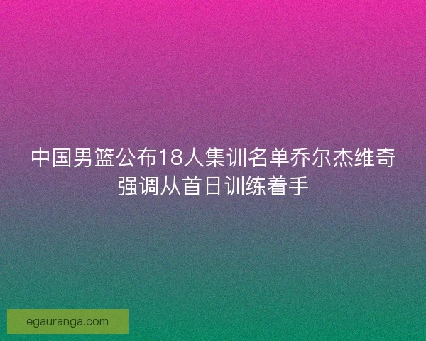 中国男篮公布18人集训名单乔尔杰维奇强调从首日训练着手